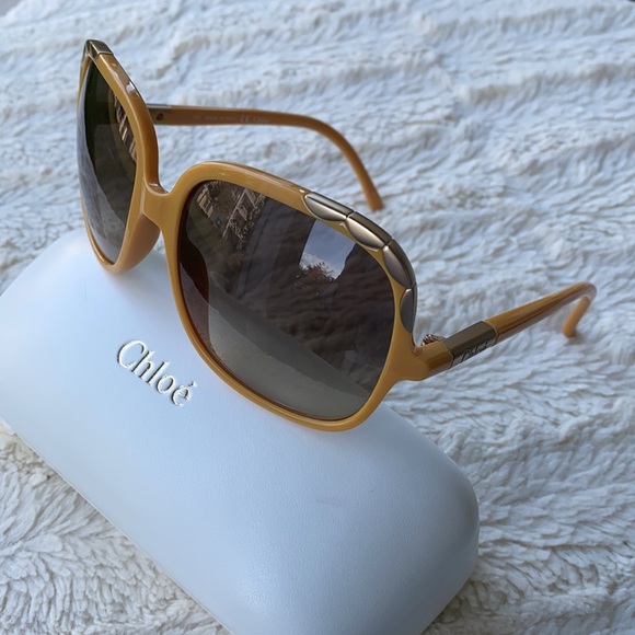 Yellow Chloe Sunglasses main image 15